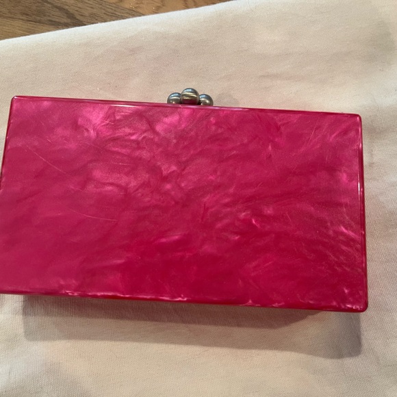 Edie Parker Pink Glossy Clutch - Picture 1 of 13